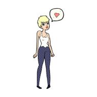 cartoon woman in love N77