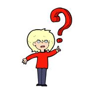 cartoon confused woman N13