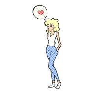 cartoon woman in love N78