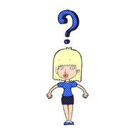 cartoon confused woman N14