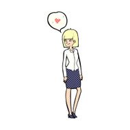 cartoon woman in love N80