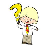cartoon boy with question N3