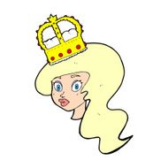 cartoon person wearing crown N46