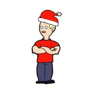 cartoon man ready for christmas N58