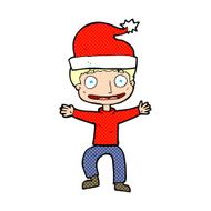 cartoon man ready for christmas N60