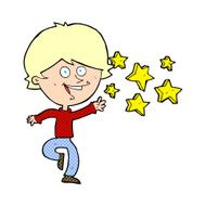 cartoon excited boy N6