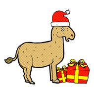 cartoon christmas donkey N2