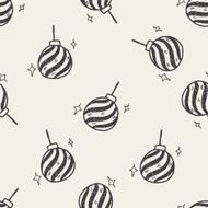 Christmas decoration doodle seamless pattern background N2