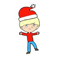 cartoon man ready for christmas N65