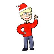 cartoon man ready for christmas N68