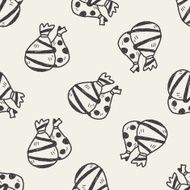 Christmas gift doodle seamless pattern background N2