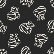 Christmas gift doodle seamless pattern background N5
