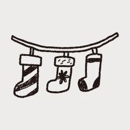 christmas socks doodle N8