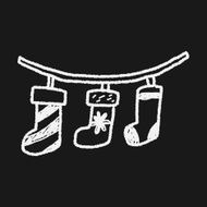 christmas socks doodle N10