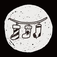 christmas socks doodle N12