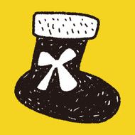 christmas socks doodle N15