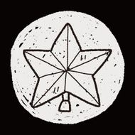 Christmas star doodle N5