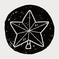 Christmas star doodle N6