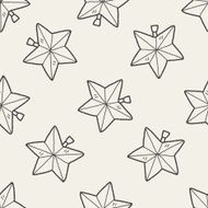 Christmas star doodle seamless pattern background