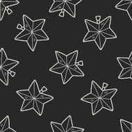 Christmas star doodle seamless pattern background N2