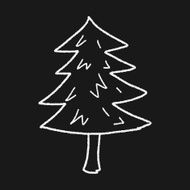 Christmas tree doodle drawing N15