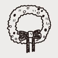 Christmas wreath doodle N9