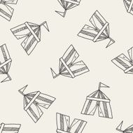 circus doodle seamless pattern background N4