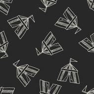 circus doodle seamless pattern background N5