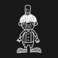 clown doodle drawing N47