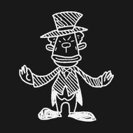 clown doodle drawing N48