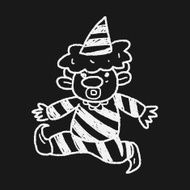 clown doodle drawing N49