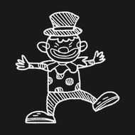 clown doodle drawing N58