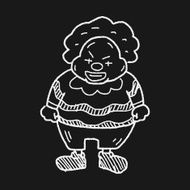 clown doodle drawing N62