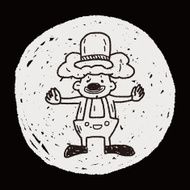 clown doodle drawing N65