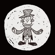 clown doodle drawing N68