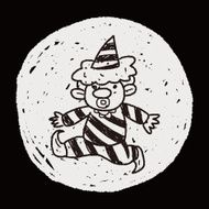 clown doodle drawing N69