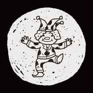clown doodle drawing N70
