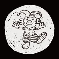 clown doodle drawing N72