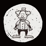 clown doodle drawing N75