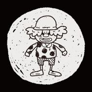 clown doodle drawing N76