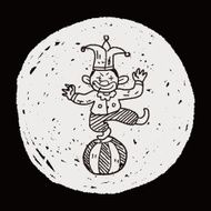 clown doodle drawing N77