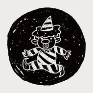 clown doodle drawing N89