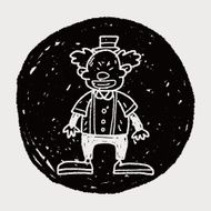 clown doodle drawing N95