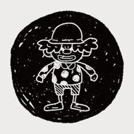 clown doodle drawing N96