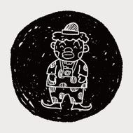 clown doodle drawing N100
