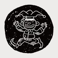 clown doodle drawing N104