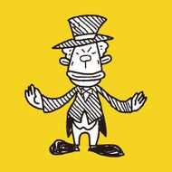 clown doodle drawing N108