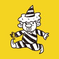 clown doodle drawing N109