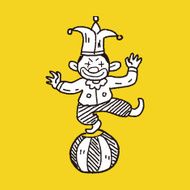 clown doodle drawing N116