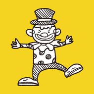 clown doodle drawing N117